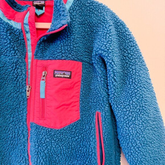 Patagonia Kids Retro-X High Pile Fleece Jacket Full Zip Size Small 7-8 - Picture 2 of 4